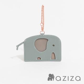 【aziza】小象造型票卡夾(鬱蔥綠/出清/療癒小物/送禮首選/通勤/實用配件)