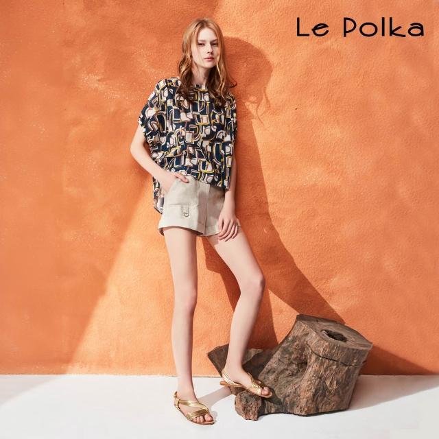 【Le Polka】幾何印花上衣-女