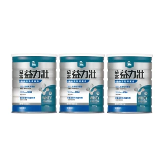 【益富】益力壯百分百乳清蛋白500g*3罐(100%美國頂級乳源)