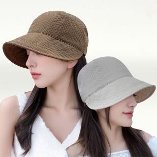 【I.Dear】韓國網紅同款趙露思華夫格復古休閒寬簷鴨舌帽(4色/太陽帽/防曬帽/休閒帽/棒球帽)