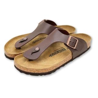 【BIRKENSTOCK 勃肯】現貨 Ramses 男 咖啡色人字拖 合成皮勃肯 休閒夾腳拖鞋 素面平底休閒涼鞋 0044701