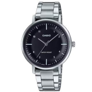 【CASIO 卡西歐】簡約休閒鋼帶女錶(LTP-VT03D-1B)