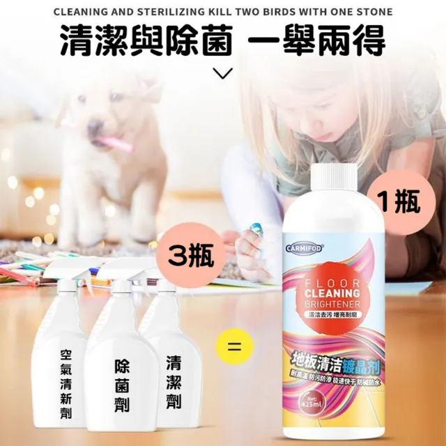 【樂樂購】地板清潔劑 地板清潔鍍晶劑(地磚瓷磚拋光蠟 地麵翻新上光打蠟 地板清潔劑 磁磚清潔劑)