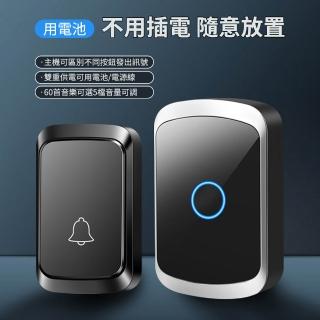 【Limen】一對一 免插電無線門鈴 遠距離門玲 家用呼叫器 提示器(電池款)