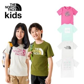 【The North Face 官方旗艦】兒童款LOGO印花系列短袖(多款可選)