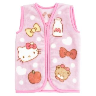 【Marushin 丸真】三麗鷗 兒童用迷你絨毛保暖背心 Hello Kitty 粉彩KITTY