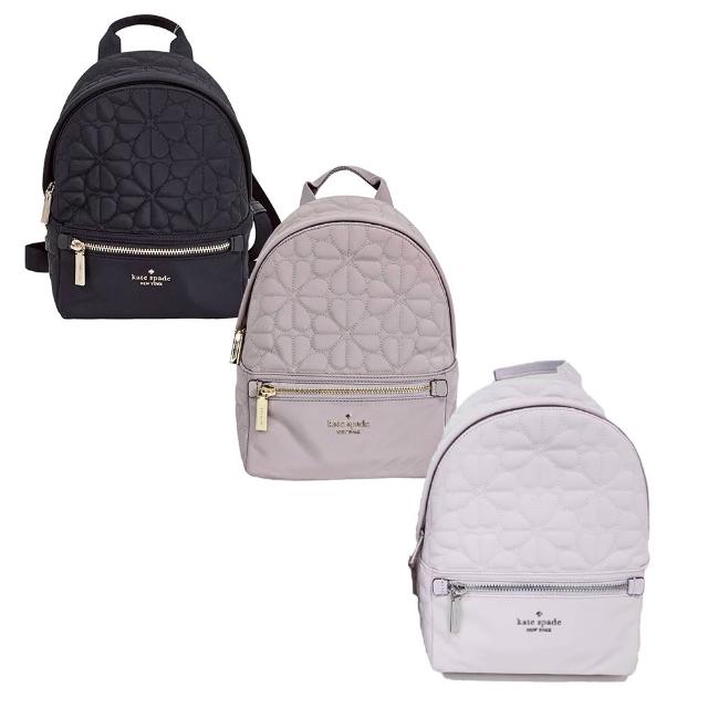 【KATE SPADE】花紋尼龍後背包 小款 多款可選(贈原廠紙袋/母親節送禮)
