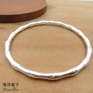 【海洋盒子】節節高升.竹節設計S999純銀足銀手環.附贈禮盒(純銀手鐲.直接套入無開口.送禮)