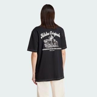 【adidas 愛迪達】WABASH 短袖上衣(JP4477 男款 ORIGINALS休閒寬鬆上衣 黑)