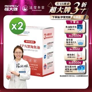 【達摩本草】高濃度EPA 專利深海魚油 2入組(120顆/盒）（共240顆)