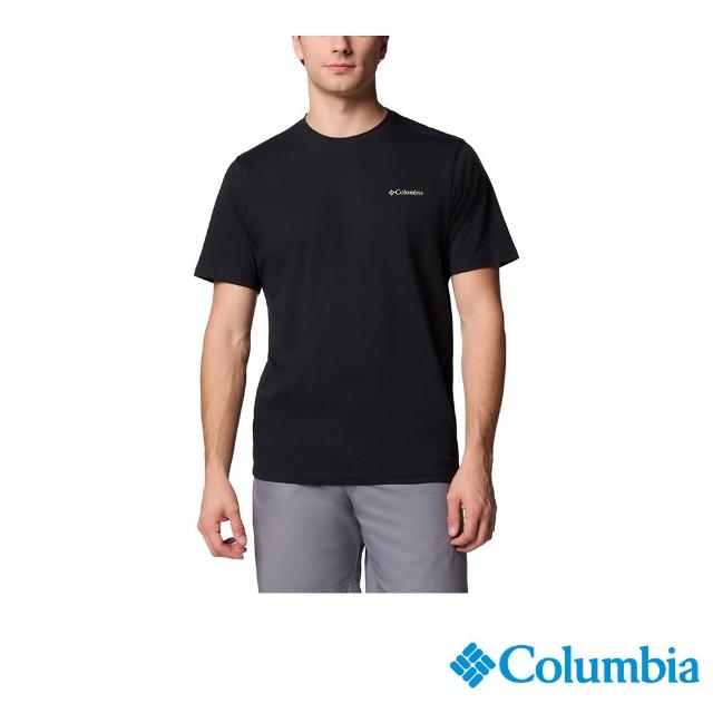 【Columbia 哥倫比亞】男款- 快排短袖上衣-黑色(UXM28230BK/JS)
