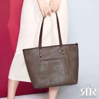 【2R 手工真皮】頭層牛皮 Style 斯維肩背托特包 芋泥灰(肩揹包 托特包)