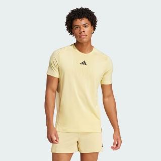 【adidas 愛迪達】AIRCHILL 短袖上衣(JI8195 男款運動上衣 吸濕排汗 黃)
