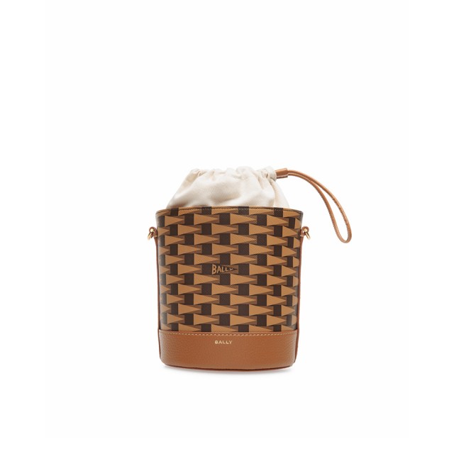 【BALLY】官方直送 PENNANT 老花小水桶包