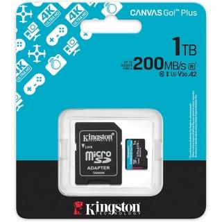 【Kingston 金士頓】Kingston 金士頓 1TB microSDXC SDCG4/1TB 200MB UHS-I U3 V30 A2 記憶卡(手機記憶卡)
