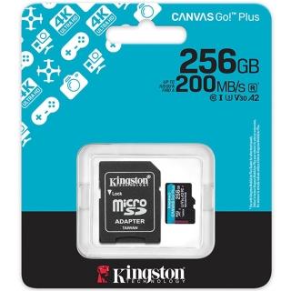 【Kingston 金士頓】256GB microSDXC SDCG4/256GB 200MB UHS-I U3 V30 A2 記憶卡(手機記憶卡)