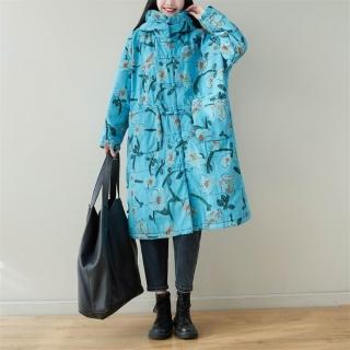【紐約精品】現貨+預購 風衣外套民族風大衣(大尺碼文藝連帽長款女外套2色a1iq20)
