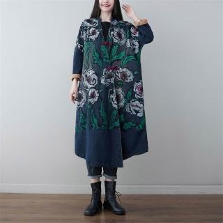 【紐約精品】現貨+預購 風衣外套民族風大衣(文藝水洗大碼開衫女外套2色a1iq11)