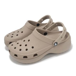 【Crocs】厚底洞洞鞋 Classic Platform Clog W 女鞋 經典雲朵克駱格 土棕 涼鞋 卡駱馳(206750214)