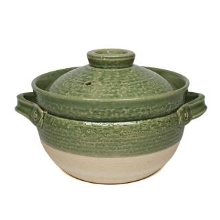 【福介商店】日本土鍋 伊賀燒 綠彩 5合炊飯鍋 黑釉 2合炊飯鍋(陶鍋 砂鍋 燉鍋 日本製陶瓷)