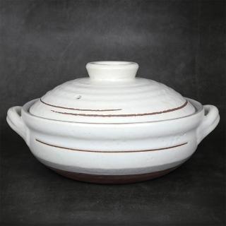 【福介商店】日本土鍋 萬古燒 粉引 9號土鍋(陶鍋 砂鍋 湯鍋 日本製陶瓷)