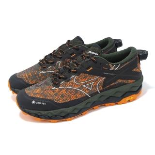 【MIZUNO 美津濃】越野慢跑鞋 x Maharishi Wave Mujin 10 男鞋 黑 橘 防水 聯名 美津濃(D1GD2501-01)