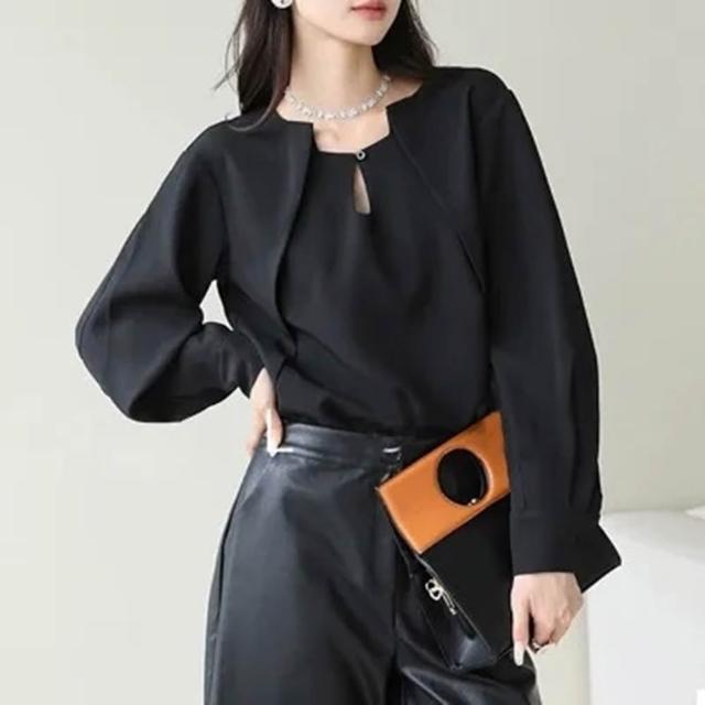 【時尚巴黎】現貨+預購 襯衫長袖上衣(潮流假兩件時尚休閒女裝74ke85)