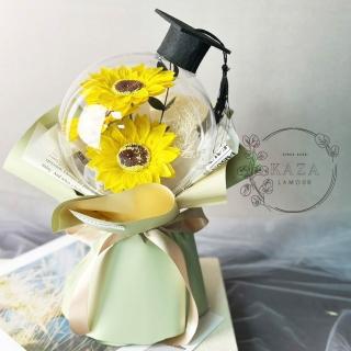 【KAZA LAMOUR】香芬玫瑰波波球畢業花禮(三款任選)
