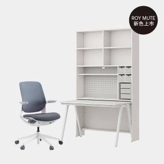 【iloom 怡倫家居】ROY 書桌椅組-6層收納書桌組+OLIVER電腦椅(書桌 桌子 電腦桌 工作桌 兒童書桌)