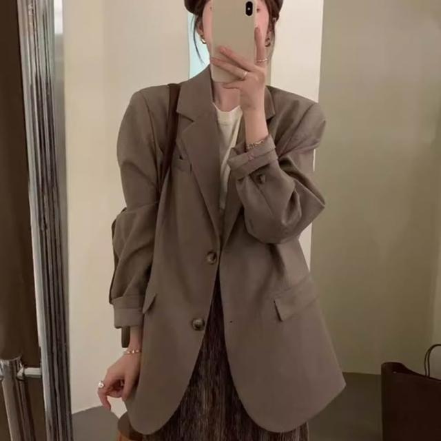 【時尚巴黎】現貨+預購 西裝外套休閒西服(百搭純色韓系高級感女外套3色74ke11)