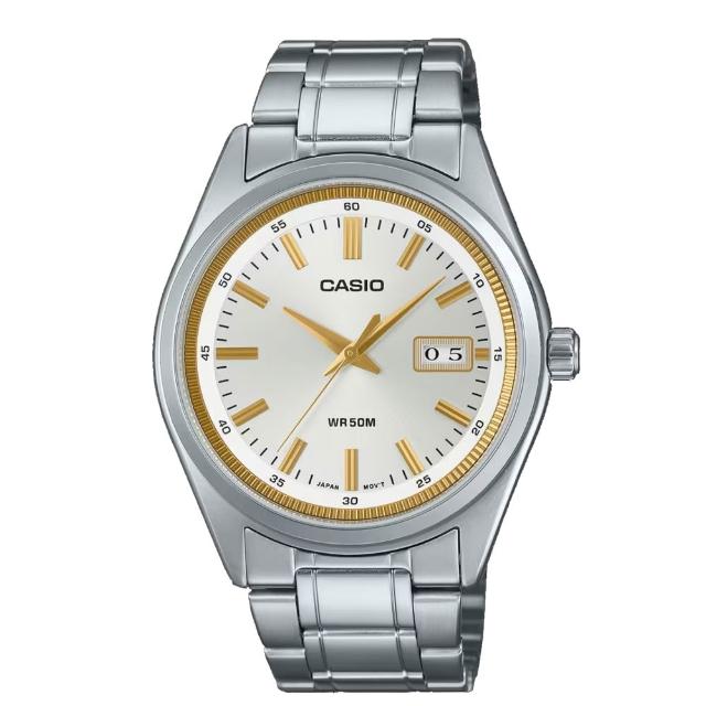 【CASIO 卡西歐】時尚帥氣鋼帶男錶(MTP-B180D-7A)
