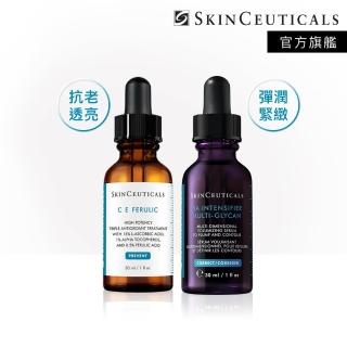 【Skin Ceuticals 修麗可】抗氧緊緻★超濃度CE緊緻修護抗氧化精華 30ml+HA塑顏緊緻超彈力紫米精華 30ml