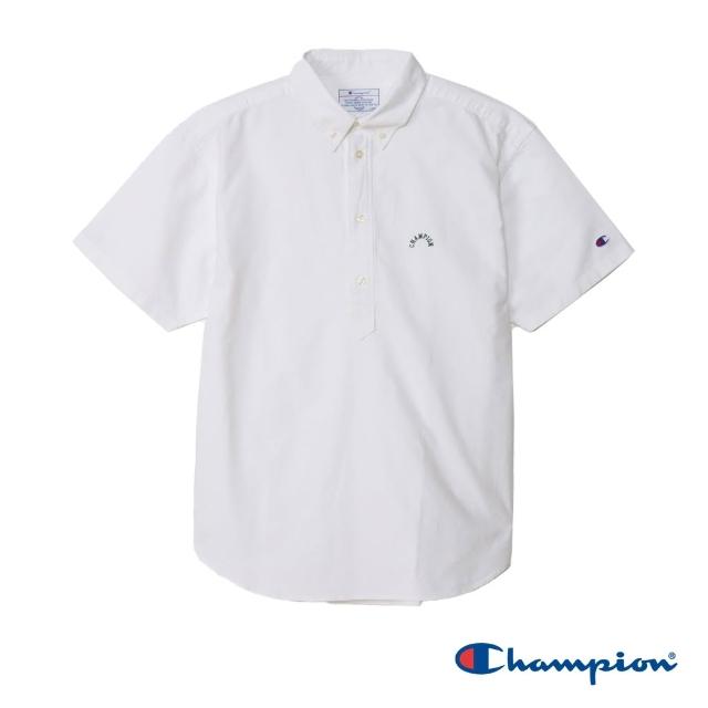 【Champion】官方直營 男款-CASUAL 半開襟短袖襯衫-白色(C3-Z328-010)