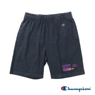 【Champion】官方直營 男款-SHORTS 刺繡棉質短褲-深藍色(C3-Z50-370)