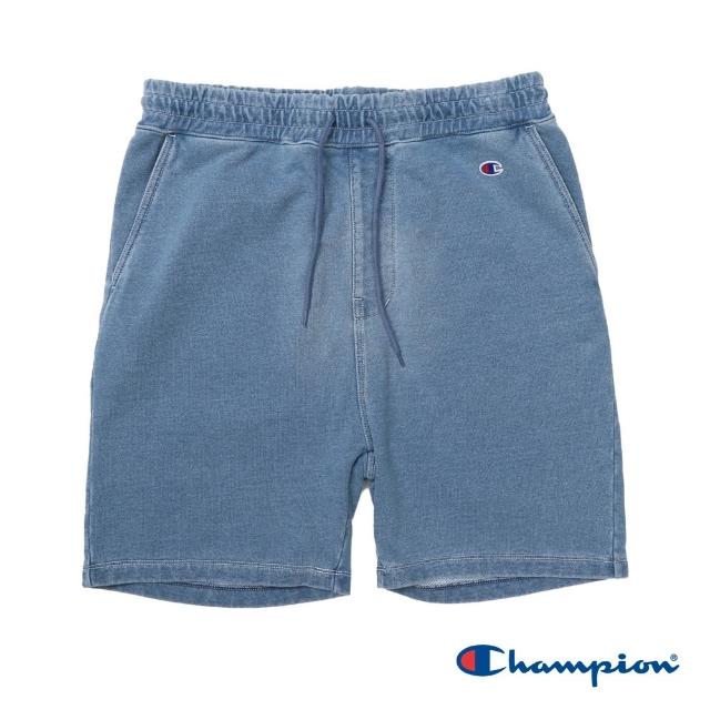 【Champion】官方直營 男款-CASUAL 丹寧棉休閒短褲-淺藍色(C3-Z509-326)