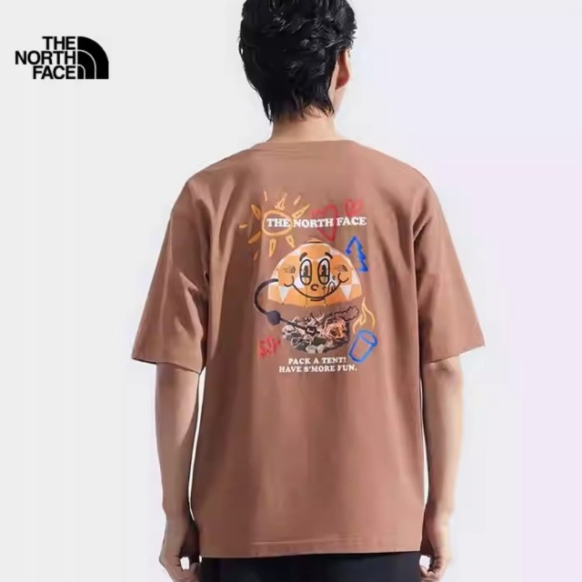 【The North Face 官方旗艦】北面男女款棕色純棉短袖T恤｜8D856IH