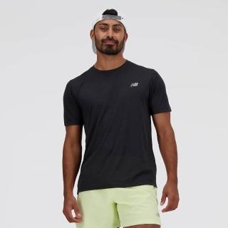 【NEW BALANCE】NB 短袖上衣 男 運動 美規 黑 MT41253BK(S2168)