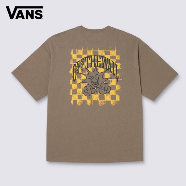【VANS 官方旗艦】Checker Logo GFX 男女款卡其色短袖T恤