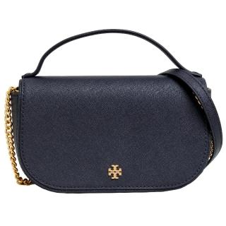 【TORY BURCH】TB EMERSON HANDLE 防刮皮革手提斜揹包(經典黑)