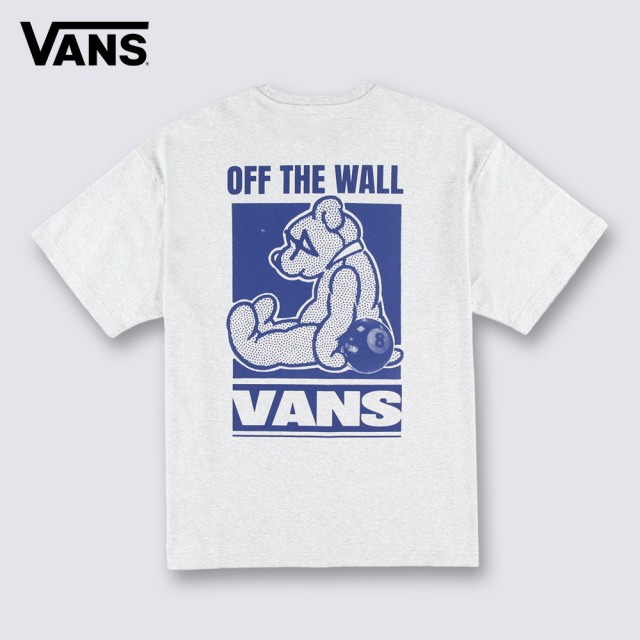 【VANS 官方旗艦】Bear GFX 男女款淺灰色短袖T恤