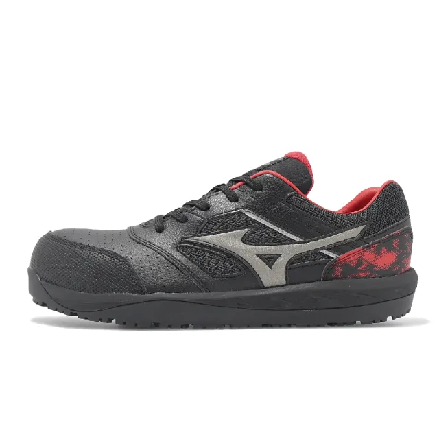 【MIZUNO 美津濃】工作鞋 Prime Fit PG12L 男鞋 中油中鋼 防護鞋 黑紅 美津濃(F1GD2480-09)