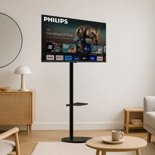 【Philips 飛利浦】43吋移動式Google TV智慧連網液晶顯示器組(43PFH6509+移動式立架 送安裝)