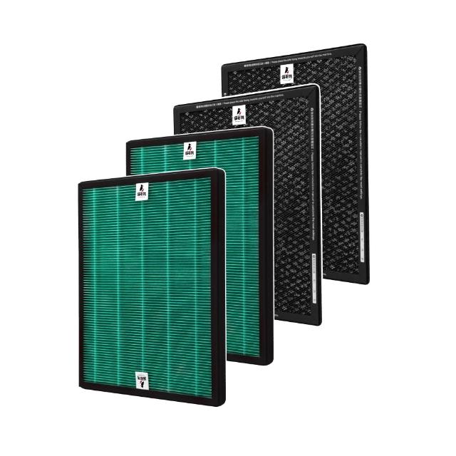 【蟎著媽】濾網2套優惠組(適用 Coway 格威 AP-1019c 白色 粉色 綠色 積木機 完美雙禦 空氣清淨機 AP 1019)