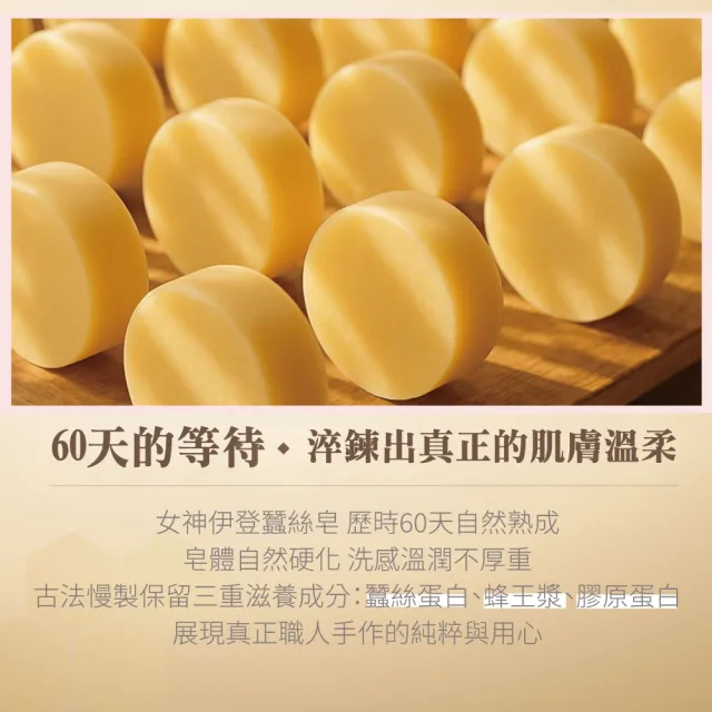 【女神伊登】蠶絲卵殼膜蜂萃面膜皂直播限定超值組