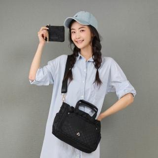 【Premium Authentic】PA．金色圓舞曲鍊條零錢包-圓點黑(PA 尼龍 休閒 零錢包 鍊條包 情人節禮物)
