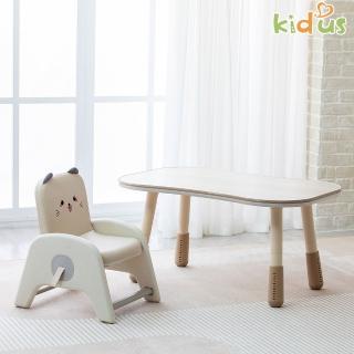【Kidus 奇豆思】90公分花生桌+動物造型椅 一桌一椅HS002+SF015(遊戲桌 升降桌 兒童桌椅 成長桌椅)
