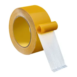 雙面布基網格超黏膠帶 橫向易撕型地墊地墊牆面固定膠-長4米寬5cm款(1入)