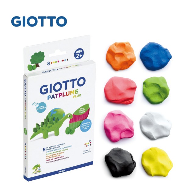 【義大利GIOTTO】蔬菜黏土霓虹8色-33g(兒童黏土 運動黏土 安全無毒 易清洗)