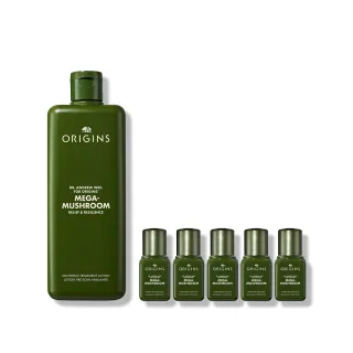 【ORIGINS 品木宣言】靈芝水亮穩膚保濕組(靈芝水 400ml+靈芝乳7mlx5)