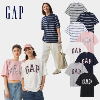【GAP】男女裝 Logo純棉印花圓領短袖T恤-多款任選(729157&729172&713826)